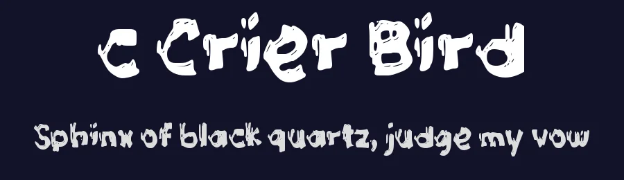 c Crier Bird by wepfont.com — Decorative Font — thumbnail 2
