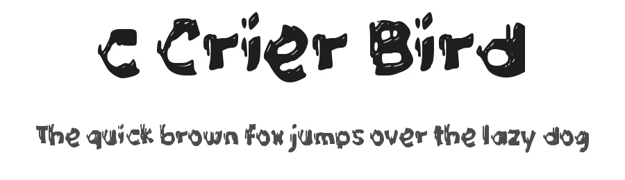 c Crier Bird by wepfont.com — Decorative Font