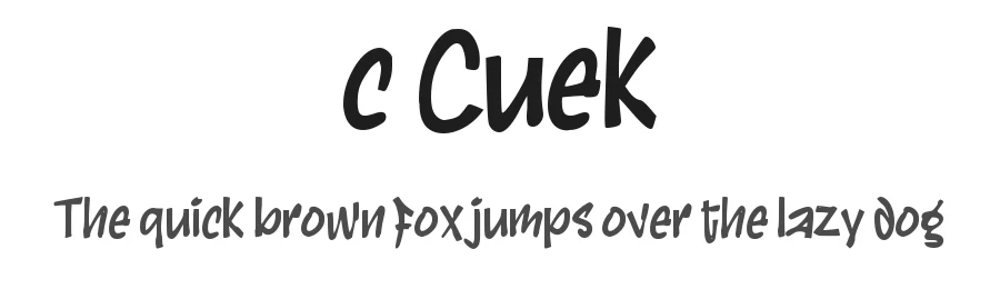 c Cuek by wepfont.com β Decorative Font