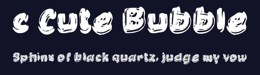 c Cute Bubble by wepfont.com — Decorative Font — thumbnail 2