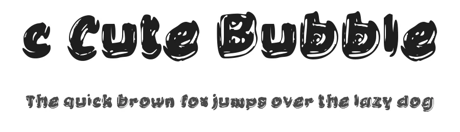 c Cute Bubble by wepfont.com — Decorative Font