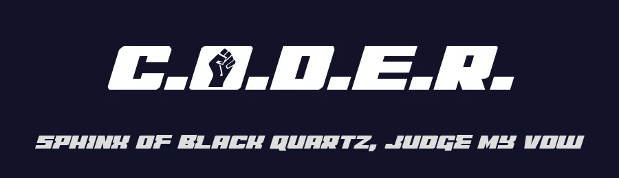 C.O.D.E.R. by Iconian Fonts — Display Font — thumbnail 2