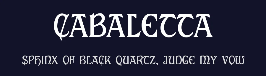 Cabaletta by Harold's Fonts — Blackletter Font — thumbnail 2
