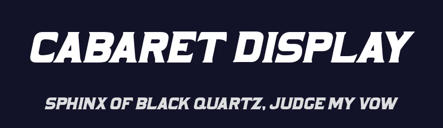 Cabaret Display by Joseph Dawson — Decorative Font — thumbnail 2