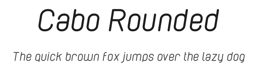 Cabo Rounded by Design a Lot β Sans Serif Font