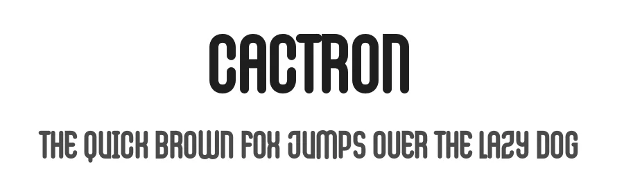 Cactron by Nacahua — Decorative Font