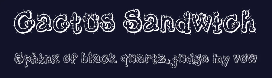 Cactus Sandwich by FontMesa LLC — Decorative Font — thumbnail 2