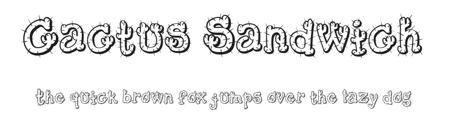 Cactus Sandwich by FontMesa LLC β Decorative Font