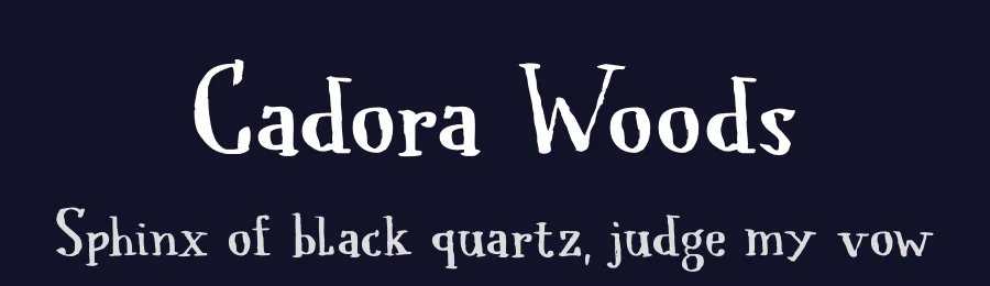 Cadora Woods by Hanoded — Decorative Font — thumbnail 2