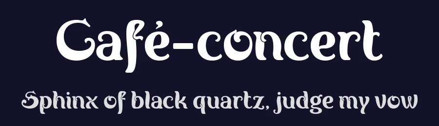 Café-concert by Yves Michel — Decorative Font — thumbnail 2