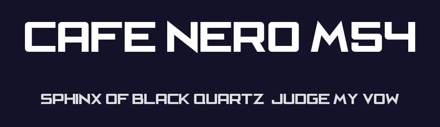 Cafe Nero M54 by justme54s — Display Font — thumbnail 2
