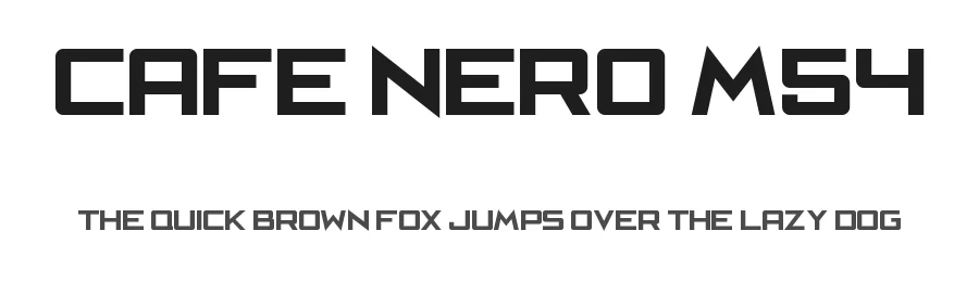 Cafe Nero M54 by justme54s — Display Font