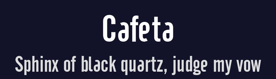 Cafeta by Iñaki Marquínez — Sans Serif Font — thumbnail 2