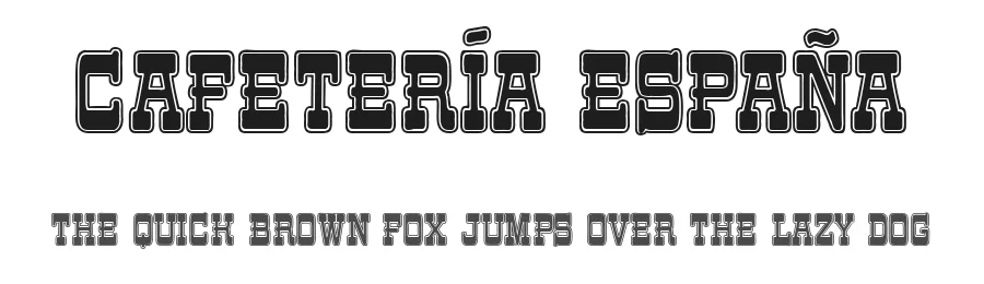 Cafetería España by Woodcutter — Decorative Font