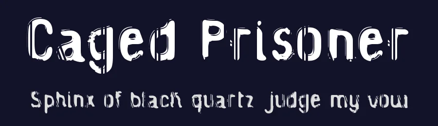 Caged Prisoner by The Original 19 — Decorative Font — thumbnail 2
