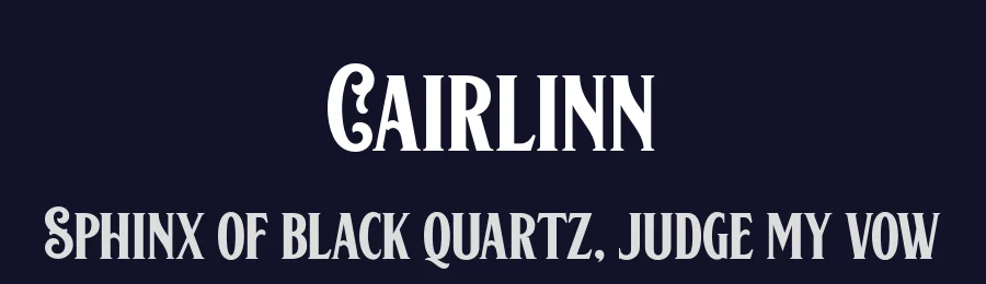 Cairlinn by Twicolabs Fontdation — Decorative Font — thumbnail 2
