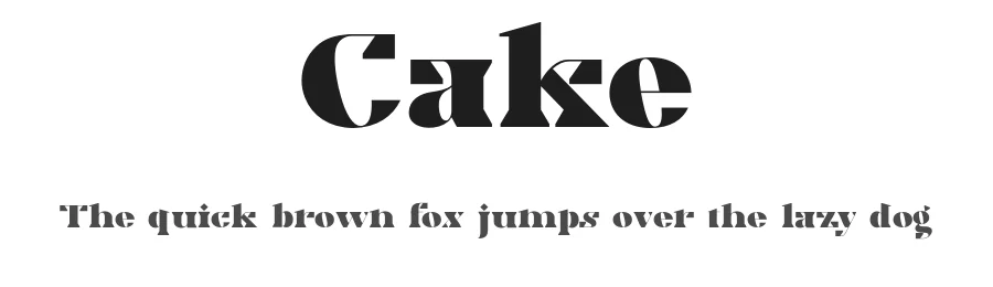 Cake by 177Studio — Decorative Font