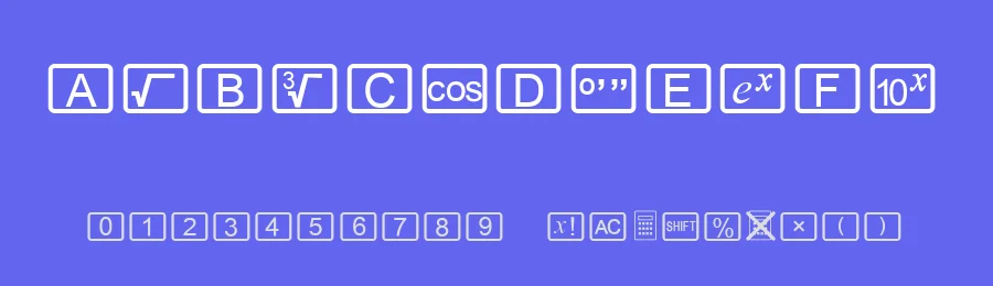CalcHux by D. Keith — Dingbats Font — thumbnail 3