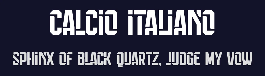 Calcio Italiano by Trequartista Studio — Display Font — thumbnail 2