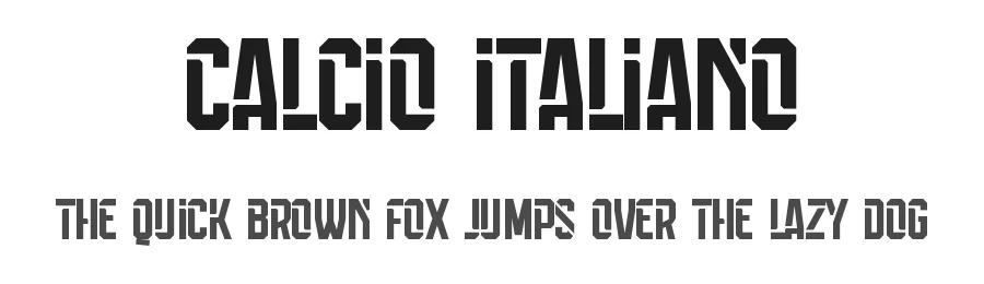 Calcio Italiano by Trequartista Studio — Display Font