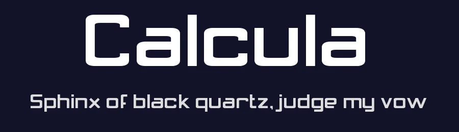 Calcula by Pepijn de Brouwer — Display Font — thumbnail 2