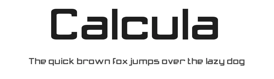Calcula by Pepijn de Brouwer — Display Font