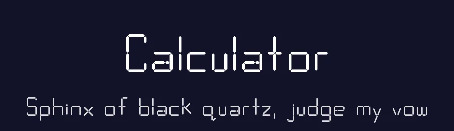 Calculator by Artsy-Antics — Display Font — thumbnail 2