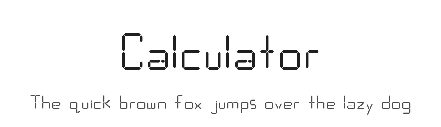 Calculator by Artsy-Antics — Display Font