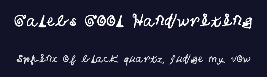 Calebs Cool Handwriting by John KingFisher — Decorative Font — thumbnail 2