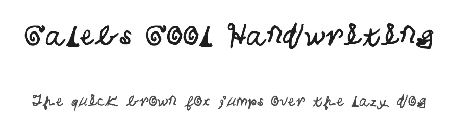 Calebs Cool Handwriting by John KingFisher — Decorative Font