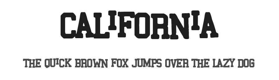 California by Woodcutter — Decorative Font