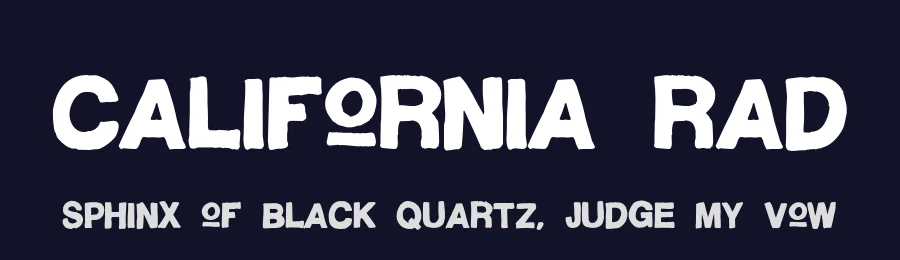 California Rad by Skyhaven Fonts — Decorative Font — thumbnail 2