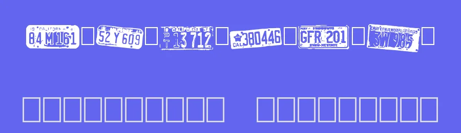 Californian cars by imagex — Dingbats Font — thumbnail 3