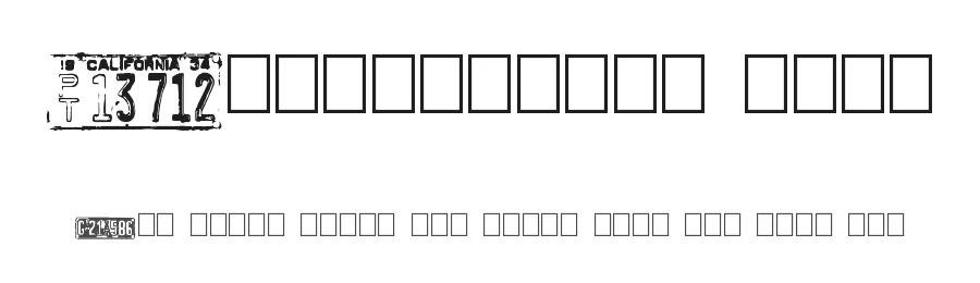 Californian cars by imagex — Dingbats Font