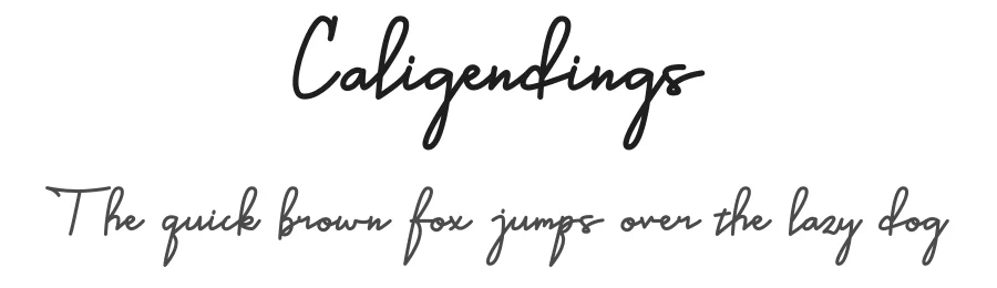 Caligendings by Prioritype Co — Script Handwritten Font