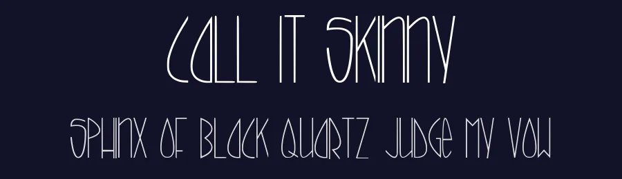 Call it Skinny by lesley — Decorative Font — thumbnail 2