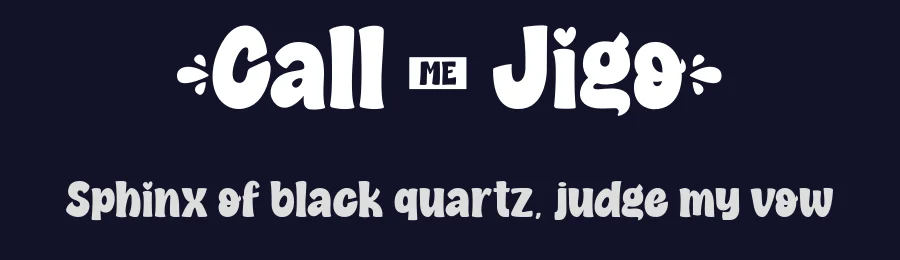 Call me Jigo by Typhoon Type - Suthi Srisopha — Decorative Font — thumbnail 2