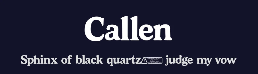Callen by Kong Font — Serif Font — thumbnail 2