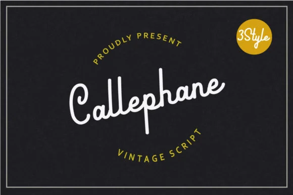 Callephane Font by agamous — Script Handwritten Font