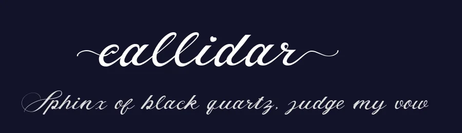 Callidar by Gittype — Script Handwritten Font — thumbnail 2