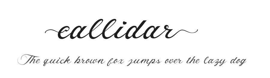 Callidar by Gittype — Script Handwritten Font