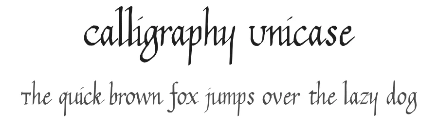 Calligraphy Unicase