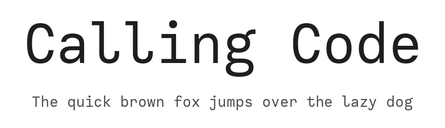 Calling Code
