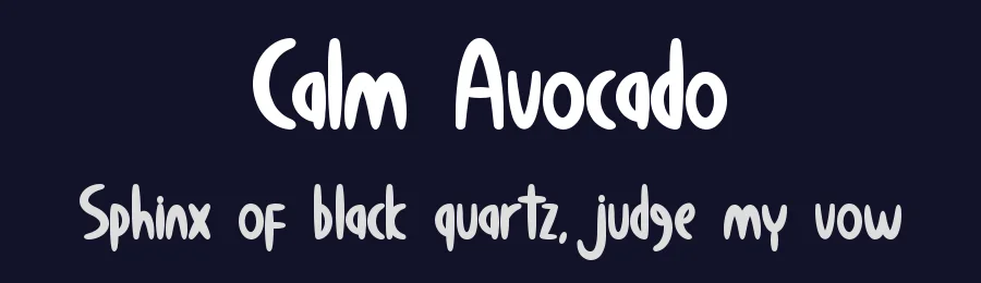 Calm Avocado by Hadjar Creative — Decorative Font — thumbnail 2