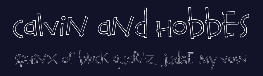 Calvin and Hobbes by Martijn Reemst — Decorative Font — thumbnail 2