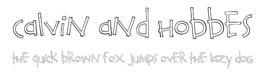Calvin and Hobbes by Martijn Reemst — Decorative Font