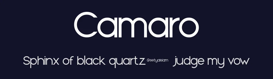 Camaro by setyaisiam _type — Sans Serif Font — thumbnail 2