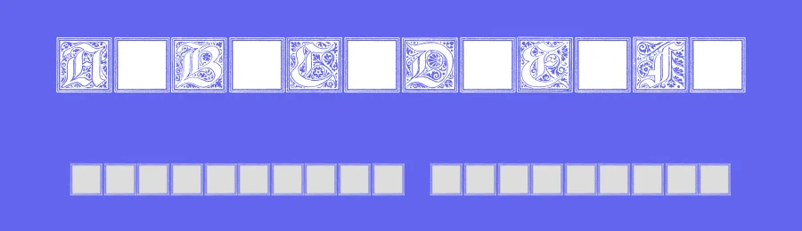 Camelot Initials by Paul Lloyd — Blackletter Font — thumbnail 3