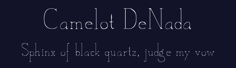 Camelot DeNada by DeNada Industries — Decorative Font — thumbnail 2