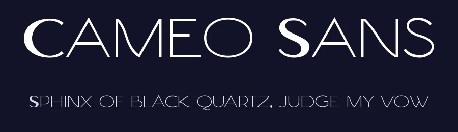 Cameo Sans by Ikiiko Type — Sans Serif Font — thumbnail 2